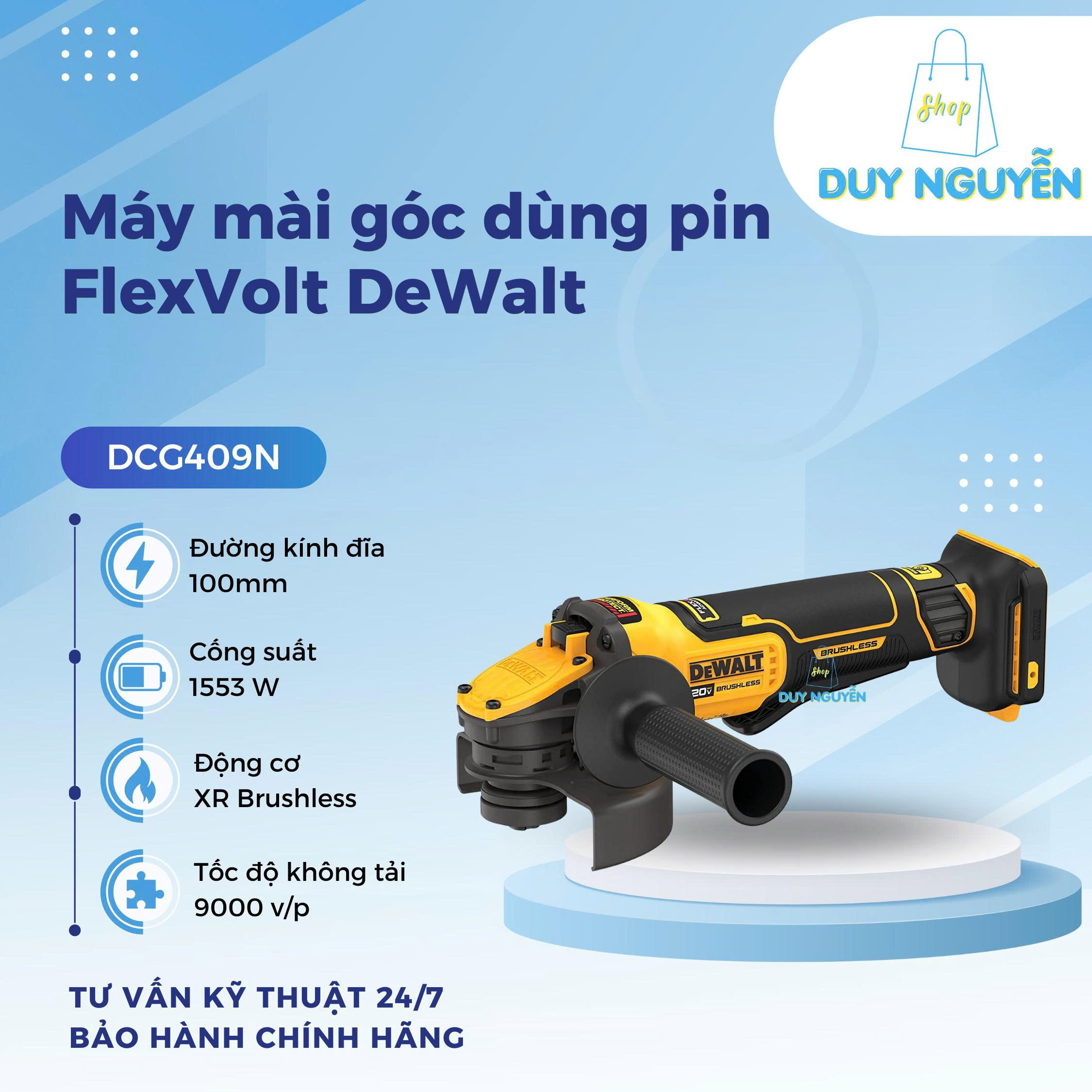 Máy mài góc dùng pin - Công Ty TNHH Một Thành Viên Kỹ Thuật Hàn Duy Nguyễn